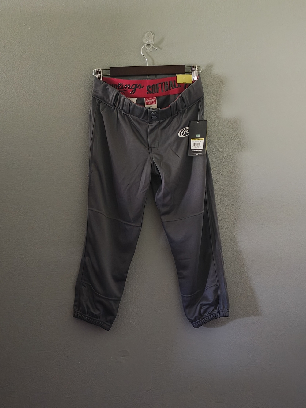 Rawlings Women’s Softball Low Rise Belted Pants Size M Gray